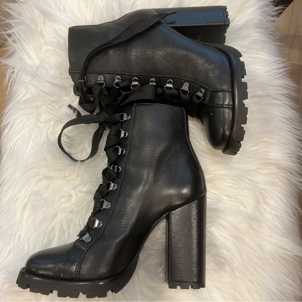 Heeled combat boots